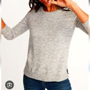 Old Navy Heather Gray Knit  Sweater Top, Size Small